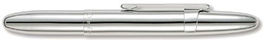 shiny chrome plated space pen with matching clip